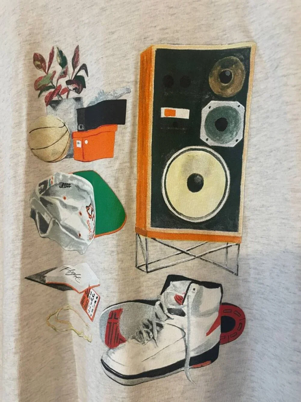 Jordan Artist Series Heather Grey Graphic Long Sleeve Tee | Streetwear & Retro